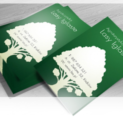 edytor wizytówek szablon wizytówki ekologicznej z białym drzewem w tle