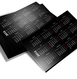 elegancki kalendarzyk w formacie wizytówki