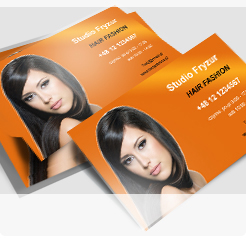 wizytówki plastikowe dla salonów fryzjerskich