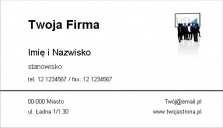 wizytówka projekt biuro klasyczny biały z linią