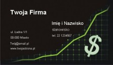 wizytówka projekt finanse trend wzrostowy dolara
