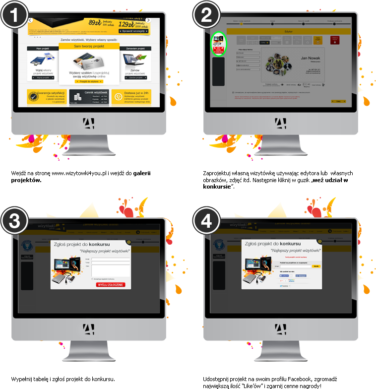 infografika zasad konkurs na najlepszy projekt